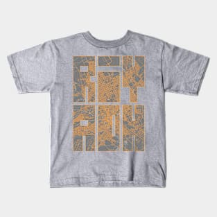 Riyadh, Saudi Arabia City Map Typography - Bauhaus Kids T-Shirt